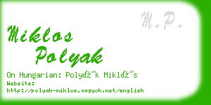 miklos polyak business card